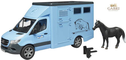 BRUDER 02674 Auto Mercedes Benz Sprinter přeprava zvířat se s koněm