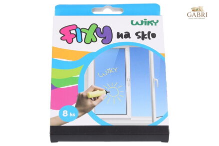 Fixy na sklo lehce omyvatelné popisovače set 8 barev v krabičce