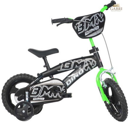 ACRA Kolo DINO BIKES BMX 12" chlapecké černé balanční kolečka CSK5125