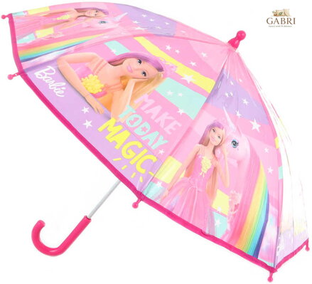 Deštník dětský Barbie manuální 56x66cm