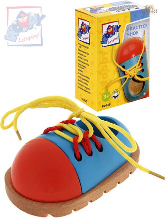 WOODY DŘEVO Botička šněrovací zavazovací *DŘEVĚNÉ HRAČKY*