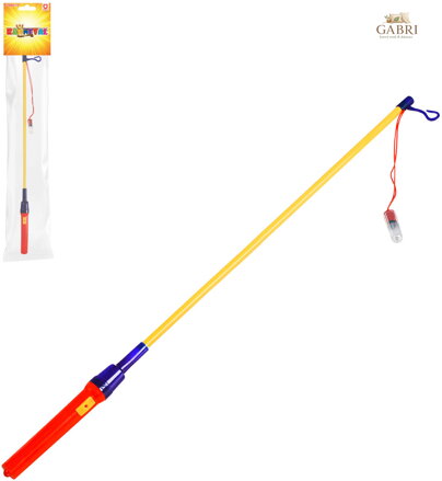 Hůlka barevná držák na lampion na baterie 60cm plast LED Světlo