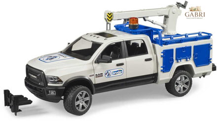 BRUDER 02509 Auto RAM 2500 servisní vůz s otočným ramenem a majákem