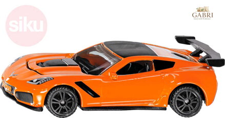 SIKU Auto oranžové sportovní Chevrolet Corvette ZR1 kovový model blister 1534