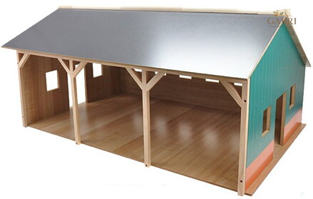 DŘEVO Garáž na traktory farma 55 x 77,5 x 38 cm *DŘEVĚNÉ HRAČKY*