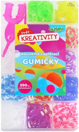UDĚLEJ SI NÁRAMEK Gumičky LOOM BANDS 390ks set s doplňky v boxu