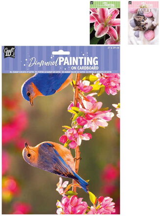 Diamantové malování mozaika A4 příroda Diamond Painting 3 druhy