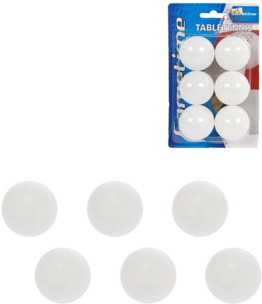Míčky na stolní tenis 2-Play ping pong set 6ks na kartě plast