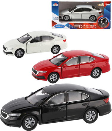 WELLY Auto model Škoda Octavia kov 11cm volný chod 1:34 různé barvy