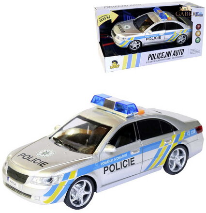 Auto osobní česká policie 24cm s hlasem posádky na baterie CZ Světlo Zvuk