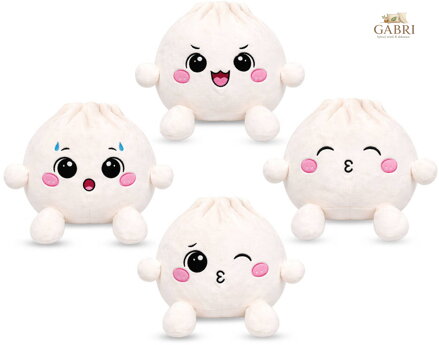 PLYŠ Knedlíček Kawaii Bao 25cm bílý 4 druhy *PLYŠOVÉ HRAČKY*