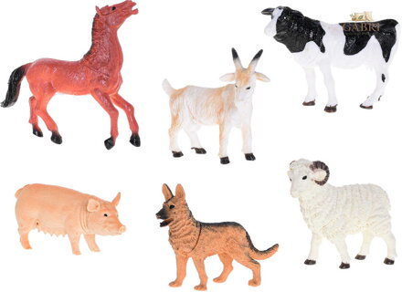 Zvířátko domácí farma 10-14cm plastová figurka zvířátko 6 druhů