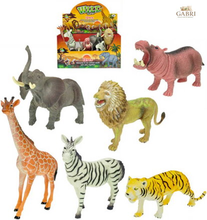 Zvířátko safari 15-20cm plastová figurka 6 druhů