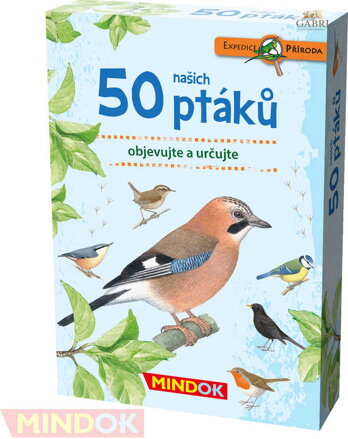 MINDOK HRA kvízová Expedice Příroda: 50 našich ptáků naučná