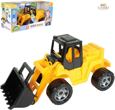 LENA Giga Trucks auto nakladač 62cm žluto-černý bagr na písek plast