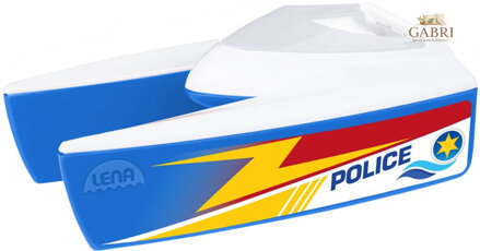 LENA Loď Boaties baby katamarán policie do vody do vany plast 04713