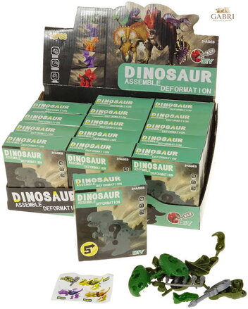 Dinosaurus šroubovací set s nástrojem k sestavení s překvapením 5 druhů