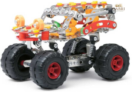 MALÝ MECHANIK Auto SUV terénní 272 dílkú kovová STAVEBNICE typu Merkur
