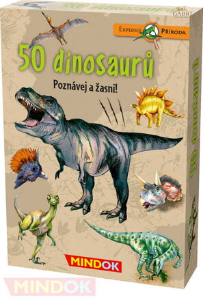 MINDOK HRA kvízová Expedice Příroda: 50 druhů dinosaurů naučná