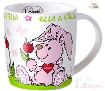 LUMPIN Hrníček dětský Ella a Stella 9cm s obrázkem keramický