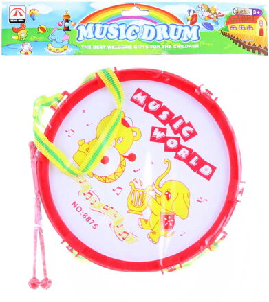 Bubínek dětský 19cm se zvířátky set se 2 paličkami *HUDEBNÍ NÁSTROJE*