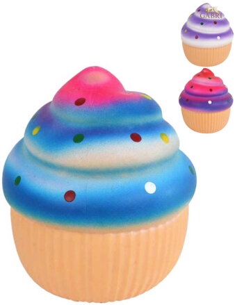 Mega squeeze cupcake strečový jumbo antistresový mačkací 3 barvy