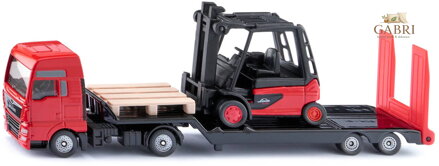 SIKU Auto tahač MAN + vysokozdvižný vozík Linde Forklift kov 1763