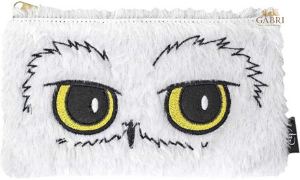 PLYŠ Penál na školní potřeby Sova Hedvika Harry Potter pouzdro 24x15cm