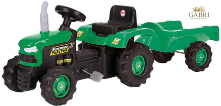 DOLU Traktor šlapací set s vlečkou 173x53x45cm zelený plast
