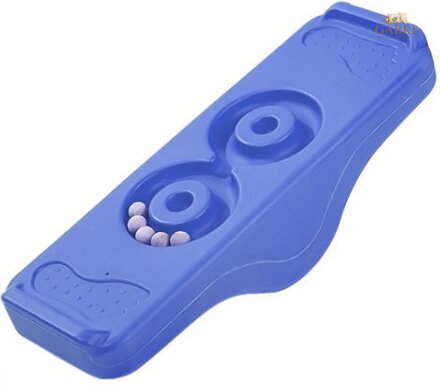 MERCO Hra balanční senzorická deska s dráhou pro kuličky 2v1 modrá