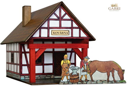 WALACHIA Kovárna hrázděná W38 Hobby Kit DŘEVĚNÁ STAVEBNICE