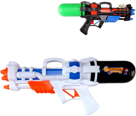 Pistole vodní s nádržkou 38cm se zásobníkem na vodu 2 barvy