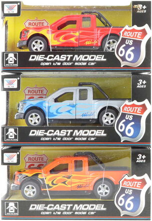 Auto Jeep 12cm model kovový zpětný chod 3 barvy v krabici