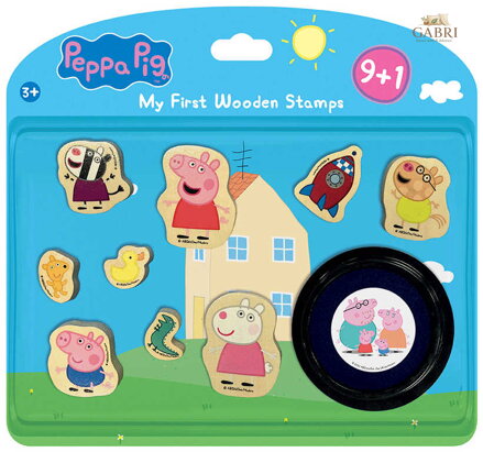 JIRI MODELS Moje 1.razítka Peppa Pig set 9ks s poduškou