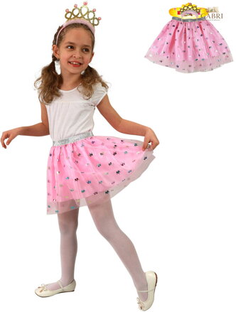 KARNEVAL Šaty princezna tutu sukýnka s čelenkou 3-7 let (104-130cm) *KOSTÝM*