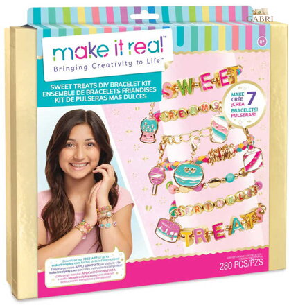 MAKE IT REAL Náramky Sweet Treats kreativní set výroba dětské bižuterie