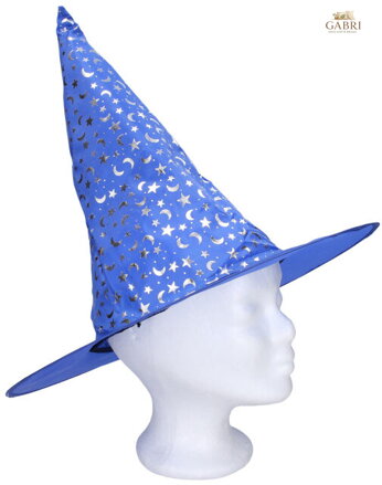 KARNEVAL Klobouk čarodějnický modrý *KARNEVALOVÝ DOPLNĚK*