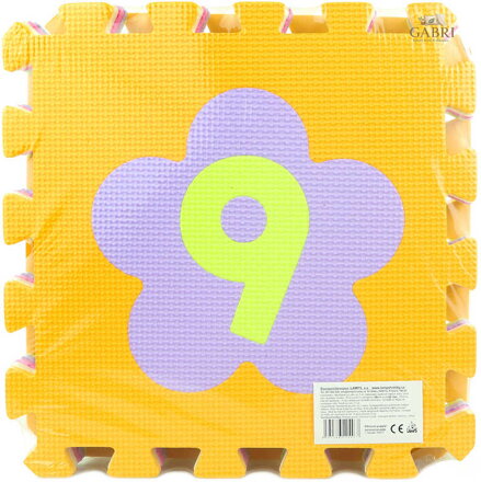 Měkké bloky Čísla 9ks pěnový koberec baby vkládací puzzle podložka na zem