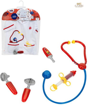 KLEIN Doktorský set plášť + dětské lékařské potřeby malý zdravotník
