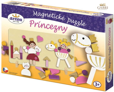 DETOA Puzzle magnetické Princezny v krabici *DŘEVĚNÉ HRAČKY*
