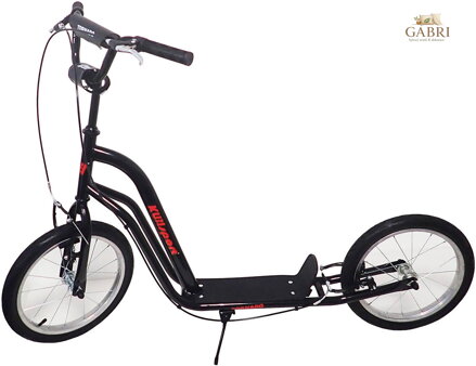 KUBISPORT Koloběžka Tornado 16"/16" pro děti i dospělé černá