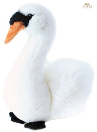 PLYŠ Pták labuť sedící 23cm Eco-Friendly *PLYŠOVÉ HRAČKY*