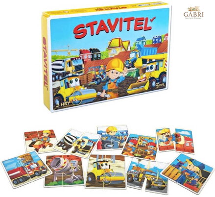 HYDRODATA Karty Stavitel soubor her 3v1 Pexeso Dueto Černý Petr *SPOLEČENSKÉ HRY*