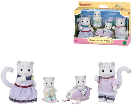 Sylvanian Families Rodina sněžných levhartů set 4 figurky v krabici