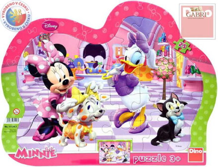 DINO Puzzle 25 dílků  Minnie a mazlíčci