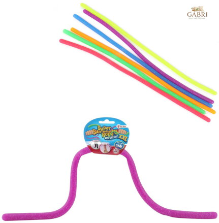 Guma s glitry natahovací antistresová elastická 50cm silikon 6 barev
