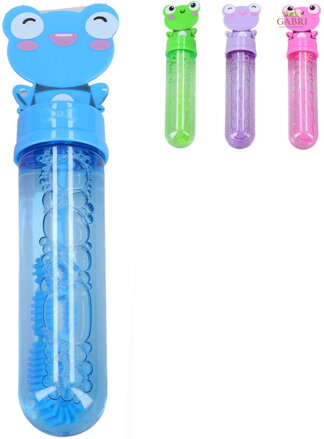 Bublifukovací hůlka žába 14cm dětský bublifukovač 4 barvy