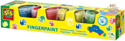 SES CREATIVE Barvy základní prstové baby set 4x 110ml v kelímku