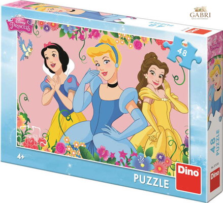 DINO Puzzle Disney Rozkvetlé Princezny 48 dílků 26x18cm skládačka v krabici