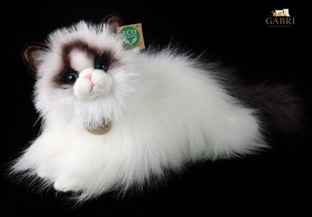 PLYŠ Kočka ragdoll 35cm ležící Eco-Friendly *PLYŠOVÉ HRAČKY*